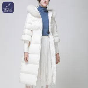 YuFan ODM Kunden spezifische Winter mäntel Frauen Winter Daunen jacke Mode Daunen kleidung Langer Daunen mantel Low-Key Daunen kleidung