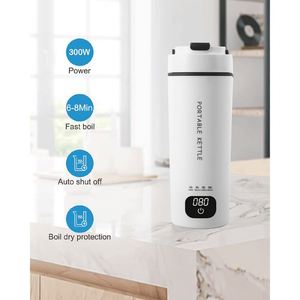 450ml Digital Portable Kettle Travel Electric Mini Thermos Fast Water Boiler Bottle Type C Keep Warm Heating Water Bottle - Product Image 2