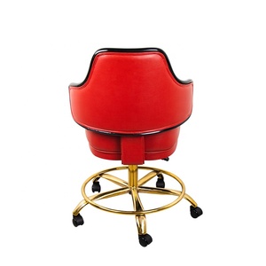 YH-Silla de Metal de lujo con rotación de 360 grados para jugadores, máquinas de ranura de Casino, color rojo de la suerte, novedad - Product Image 6