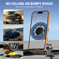 Support magnétique pour téléphone de voiture avec vis de 1/4'' et rotation à 360° °   Support de bras réglable avec aimant puissant N52 compatible avec iPhone 12-17