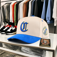 Gorra de Béisbol Personalizada de Alta Calidad, 5 Paneles, Estilo A-Frame, Algodón Terry, Logotipo Bordado en 3D, Gamuza de Dos Tonos, Unisex, Ajustable