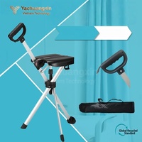 Canne de marche pliante avec siège en cuir PU et poignée en liège, tige en alliage d'aluminium, verrouillage rapide, tabouret de soutien portable pour la randonnée, design moderne