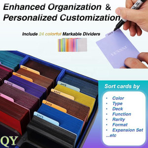 Boîte de rangement pour cartes à collectionner QY Large 4 rangées, capacité de 3000+ cartes, organiseur pour collectionneurs et jeux de société - Product Image 3