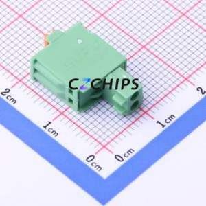 DB2EKD-2.5-2P-GN Plug-in Terminal Block P=2.5mm Connector ( Connector Type: Male Plug )( Construction: 1x2P )( Pitch: 2.5mm ) - Product Image 2