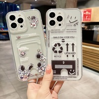 Nouveau Design de peinture étui Transparent avec fente pour carte pour Samsung A30 A31 A51 A52 A71 A72 A73 étui Transparent en TPU pour S22 S23