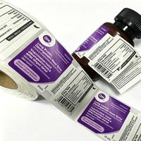 Étiquettes holographiques multicouches durables personnalisables pour l'exportation de produits cosmétiques, étiquettes d'instructions pliables double face