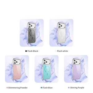 Từ trường hợp điện thoại Đối với <span class=keywords><strong>iPhone</strong></span> long lanh sáng bóng Cover quay lại TPU Acrylic chống sốc Sparkle Bling trường hợp đối với <span class=keywords><strong>iPhone</strong></span> 17 Pro Max - Product Image 6