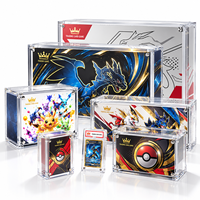 Boîte de présentation en acrylique personnalisée 5+8mm ETB avec fermeture magnétique puissante, résistance aux UV, pour collection de cartes Pokémon