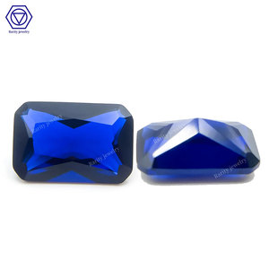 Zafiro Sintético Wuzhou de Corte <span class=keywords><strong>Esmeralda</strong></span> 9*11mm, Gema Estrella, <span class=keywords><strong>Piedra</strong></span> <span class=keywords><strong>Azul</strong></span> Tipo Baguette - Product Image 1