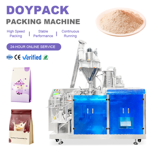 Machine de remplissage et de scellage automatique à vis sans fin pour poudre de thé au lait en sachets préformés Doypack, facile à utiliser - Product Image 1