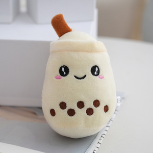 12CM taza de té de la leche colgante muñeco de peluche Boba juguetes llavero niños regalo lindo peluche muñecas al por mayor - Product Image 4