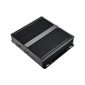 I5-5200U industri mini pc DDR3 dengan 6 * COM 2 * USB VGA + HD MI tertanam komputer industri tanpa kipas pc mini