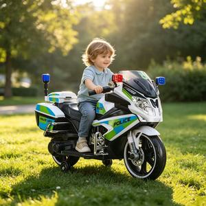Motocicleta de <span class=keywords><strong>Policía</strong></span> para Niños a Batería, Juguete Montable con Ruedas de Entrenamiento, Juego al Aire Libre para Niños - Product Image 3