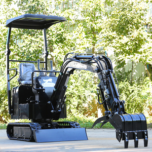 Mini-excavatrices en gros 1 tonne, pelle compacte pour travaux de terrassement, livraison gratuite, excavatrice sur chenilles 1000 kg avec accessoires, prix bas - Product Image 2