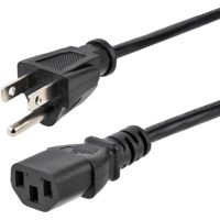 Câble d'alimentation US SYONG IEC C13, OD 6,8 mm, conducteur BC 0,75 mm², prise Schuko US 3 broches, câble d'usine premium pour ordinateur portable et moniteur