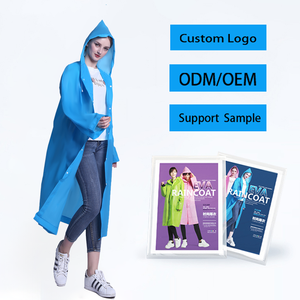 Jas hujan portabel luar ruangan Logo kustom jas hujan Eva ponco hujan tahan air jaket jas hujan mantel hujan - Product Image 6