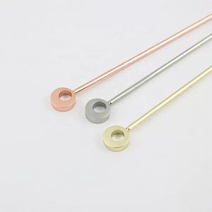 Bâtonnet mélangeur élégant en acier inoxydable rose doré pour thé, <span class=keywords><strong>café</strong></span> et cocktails – Outil de bar moderne - Product Image 2