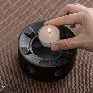 Set <span class=keywords><strong>per</strong></span> Tè Caldo in Stile Giapponese Japandi, <span class=keywords><strong>Teiera</strong></span> in Ceramica Disegnata a Mano, Scaldino <span class=keywords><strong>per</strong></span> Tè in Ceramica Grezza, Base Riscaldante a Candela <span class=keywords><strong>per</strong></span> Tè Kung Fu - Product Image 4