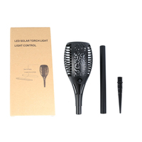 Lámpara Solar LED con Llama Parpadeante, Resistente al Agua IP65, 33 LED, Resistente a los Rayos UV, de ABS, para Jardín, Césped, Camino, Exterior, Encendido/Apagado Automático al Anochecer/Amanecer