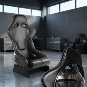 Silla Gamer de Carreras Apex de Fibra de Carbono y Cuero PU, Asiento Completo Tipo Bucket, Espuma Confortable, Reclinable, Altura Ajustable, ¡Oferta! - Product Image 1