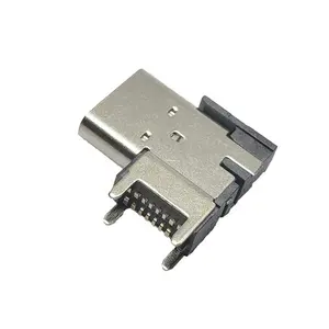 De alta calidad y barato, la mejor venta de fábrica de conector USB tipo C hembra 14 Pin conector tipo C lado insertar