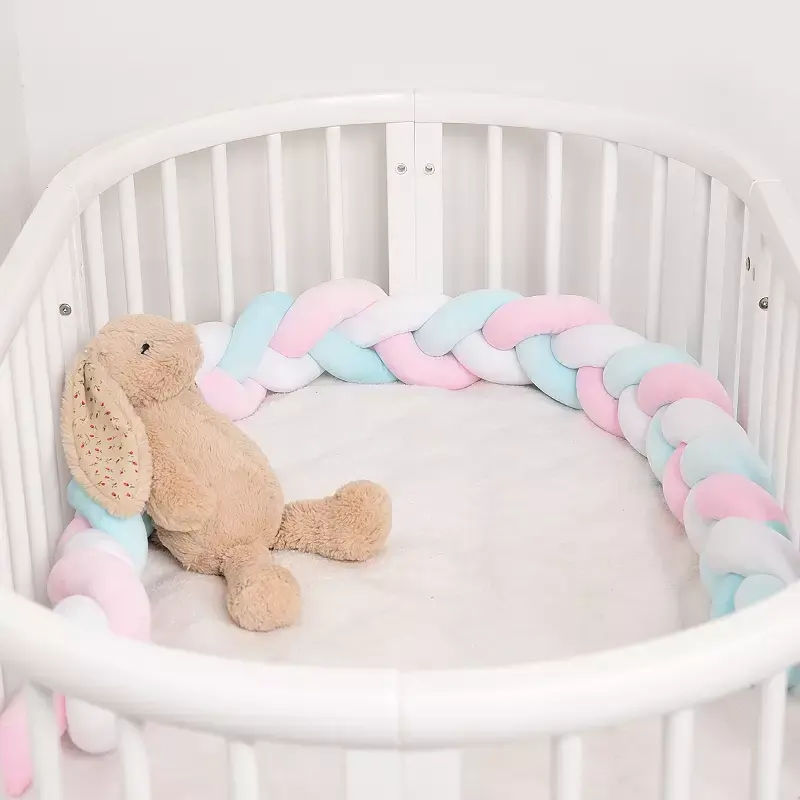 Bebek güvenliği nefes koruyucu uyku örgülü bebek beşik tampon yatak beşik karyolası düğümlü örgülü