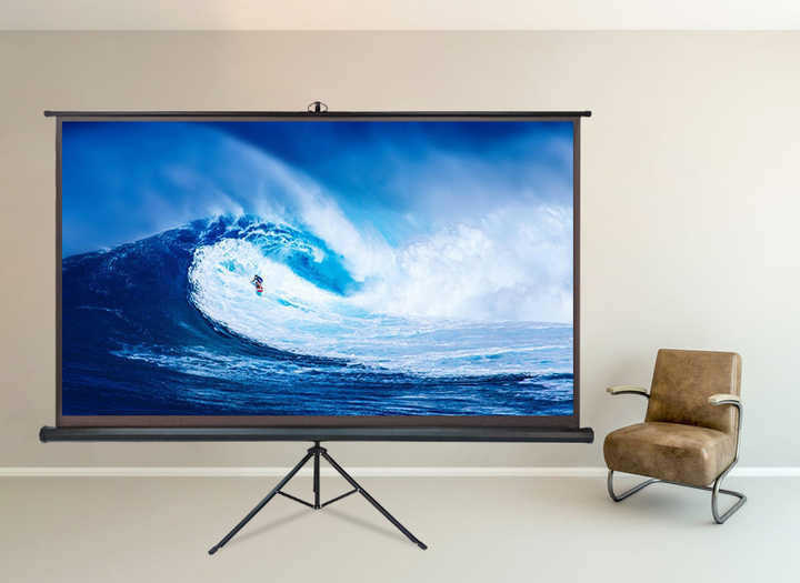 LINCO 120in Projector Screen Stand With Project Stand For 4K HD 16: 9 - View #2
