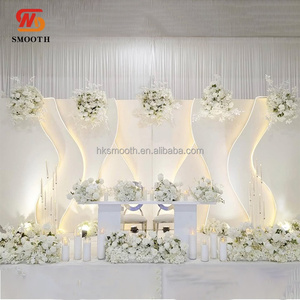 แผงฉากหลังงานแต่งงานอะคริลิค PVC เรียบหรู พร้อมไฟตกแต่ง ฉากหลังงานแต่งงาน งานอีเว้นท์ งานปาร์ตี้ ตกแต่งเวที - Product Image 3