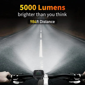 Lampe <span class=keywords><strong>de</strong></span> <span class=keywords><strong>vélo</strong></span> LED haute puissance 5000 Lumens, batterie externe, étanche IPX5, 13 modes d'éclairage, portée 200-300m, <span class=keywords><strong>phare</strong></span> <span class=keywords><strong>de</strong></span> <span class=keywords><strong>vélo</strong></span> - Product Image 3