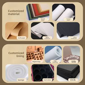 Caja de Regalo de Papel Kraft Personalizada, Caja de Regalo Negra con Tapa Cielo y Tierra, Caja de Embalaje Grande, Caja de Regalo para Cosméticos Personalizada - Product Image 3