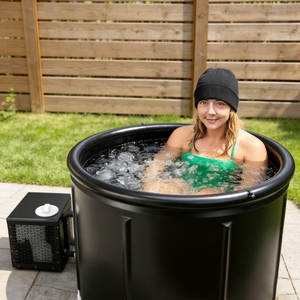 Us Stock Set de Inmersión en Frío con Enfriador de Agua de 0.8hp y Filtro, y Bañera de Hielo Inflable Portátil con Tapa para Recuperación Personal - Product Image 4