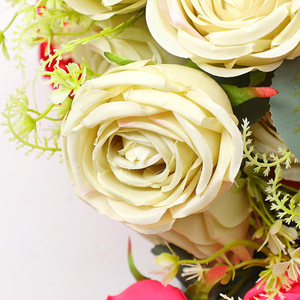 Bouquet de roses artificielles en soie Xinchengzhi 30cm-100cm, décoration de mariage, arrangement floral - Product Image 3
