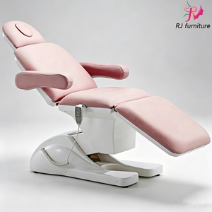 Beauty Salon Pink Medical Facial Spa Bed Gold 3 Motors Electric Salon Reclining Cosmetic Therapy Bed Eyelash Embroidery Bed - Product Image 1