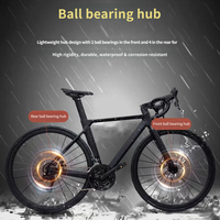 Vélo tout-terrain en carbone léger FRRX 2*8 avec freins à disque hydrauliques, fourche en aluminium AL6061-T6, roues en aluminium double couche, vélo d'aventure