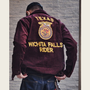 <strong>FFA</strong> American Vintage Workwear Long Sleeve Bomber <strong>Jacket</strong> for Men Youth High-end Trendy Embroidered Corduroy Streetwear Spring XL - Product Image 2