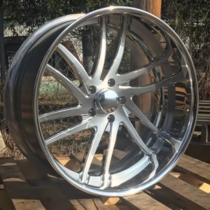 Cerchi in Lega Forgiati Personalizzati Hunt 18 20 22 24 26 Pollici 5x114.3 5x120 5x112 Lucidati Concavi <span class=keywords><strong>a</strong></span> Profilo Ribassato per Dodge Chevrolet - Product Image 1