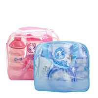 Coffret Cadeau d'Alimentation Bébé Personnalisé avec Logo comprenant Biberon en PP, Boîte de Rangement Lait en Poudre, Tasse d'Apprentissage, Bol, Cuillère et Fourchette
