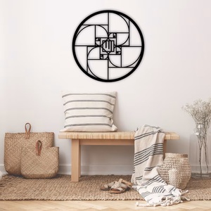 Allah Golden Ratio Metal Wall Decor Islamic Line Art Modern Home <strong>Arabic</strong> <strong>Calligraphy</strong> Muslim Decor <strong>House</strong> Wall Decor Mom Days Gift - Product Image 2