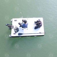 Plateforme de pêche gonflable en PVC Ejia avec logo personnalisé, avec moteur, radeau de pêche portable, planche à pagaie pour utilisation aquatique