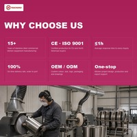 Ketel Sup Gas Stainless Steel Komersial Kapasitas Besar Profesional 3 Tungku Panci Stok Besar dengan Keran untuk Hotel