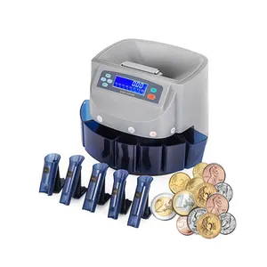 Máquina de contagem de moedas de banco, alta velocidade, classificação de moedas de euro, balcador de moedas com baixo ruído