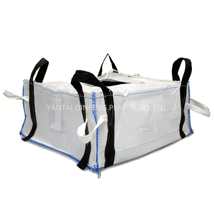 130 Gal. 40 in. x 40 in. x 24 in Open Top Flat Bottom Polypropylene Disposable Concrete Washout Bag with Plastic Liner