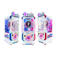 Offre Spéciale NAUGHTY DOG LPJ-MTL2 Machine d'arcade à grue à griffes Thème Grande Roue Porte-bonheur (Verre Trempé Métal) Prise Personnalisable Anglaise