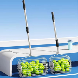 Ramasseur de balles de sport télescopique portable, bac à balles de tennis robuste à roulettes, ramassage facile des balles pour les activités d'entraînement - Product Image 4