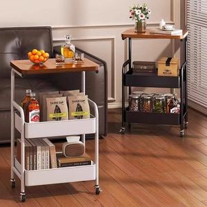 Carrito de Almacenamiento Metálico de Estilo Moderno, con Múltiples Niveles, Móvil, para Cocina, Sala de Estar, Mesa, Tabla para Servir Aperitivos - Product Image 4