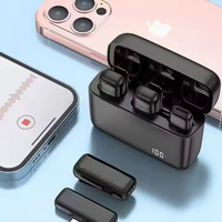 En vrac K6 2in1 sans fil Mic Clip Microphone Conférence Live Lavalier Microphone avec récepteur pour iphone et téléphone Android