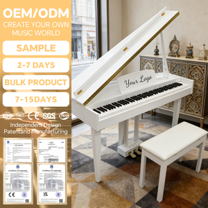 Piano numérique droit KERID professionnel 88 touches, instrument à clavier, orgue électronique, piano acoustique - Product Image 1