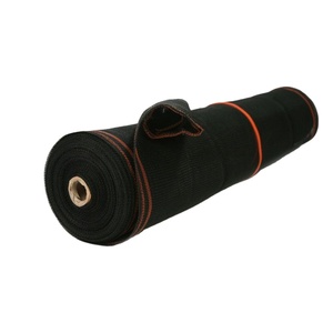 Filet de sécurité de chantier en HDPE tissé orange ombre, protection contre les débris d'échafaudage avec trous noirs - Product Image 1