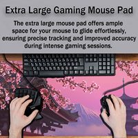 Tapis de Bureau Anti-Dérapant Très Grand XL Anime, Tapis de Souris en Caoutchouc Taille Personnalisée, Motif Carré pour Clavier, Gaming, Bureau – Bords Cousus
