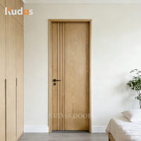 Porte pré-montée en bois de chêne de style Shaker, norme américaine, 4 panneaux, apprêtée, en HDF/MDF, pour intérieur de maison ou hôtel